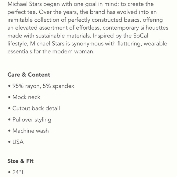 Anthropologie Michael Stars Mock Neck Top OS Plum Prune New - Picture 8 of 8